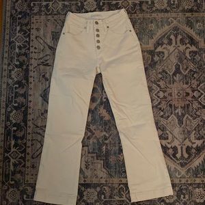 Women’s Vintage Lucky Brand Bridgette Cropped Mini Boot White Jeans Size 0 EUC